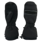 Preview: Beidseitig beheizbare Fausthandschuh "Dual Heat Fäustling" aus schwarzem Ziegenleder