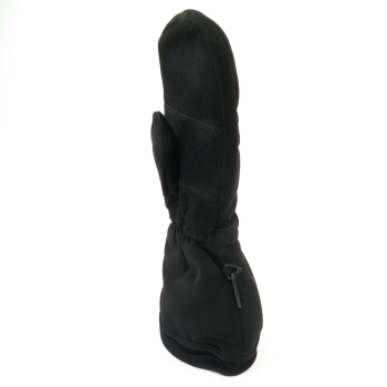 Beidseitig beheizbare Fausthandschuh "Dual Heat Fäustling" aus schwarzem Ziegenleder