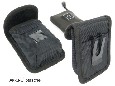 Bag with clip holder for Heizteufel batteries