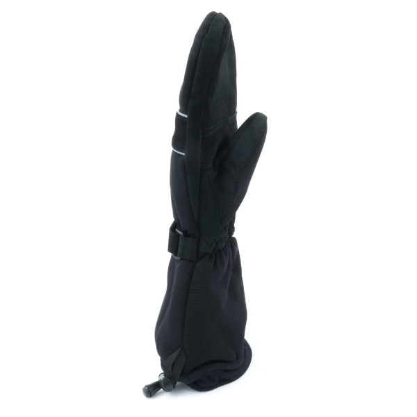 Beidseitig beheizbare Fausthandschuh "Dual Heat Fäustling" aus schwarzem Ziegenleder