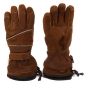 Preview: heated glove "Dual Heat Rider" in brown goatskin and with push heating control