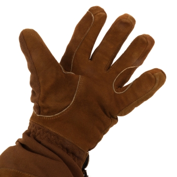 heated glove Dual Heat Darling brown goatskin with push heating control