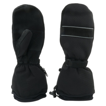 Double sided heated glove "Dual Heat mitten" in black goat leather