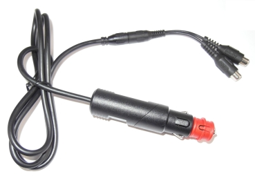 12/24V Rotatable car electrical plug (12mm/21mm) with connecting cable and connector for 2 heating products, 25% heating power.