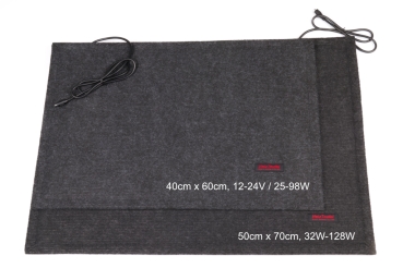 Heated Carpet and Foot Warming Mat "Oasis", Electrosmog-Free, 40 cm x 60 cm, heated power 98W