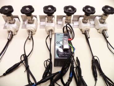 Thermostat geregelte beheizte Rohradapter mit Hutschienen-Netzteil