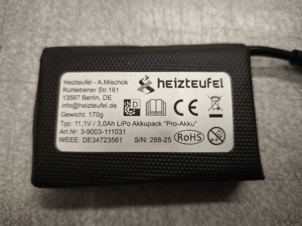 3-9003-111031 11,1V 3.100mAh Pro-Battery