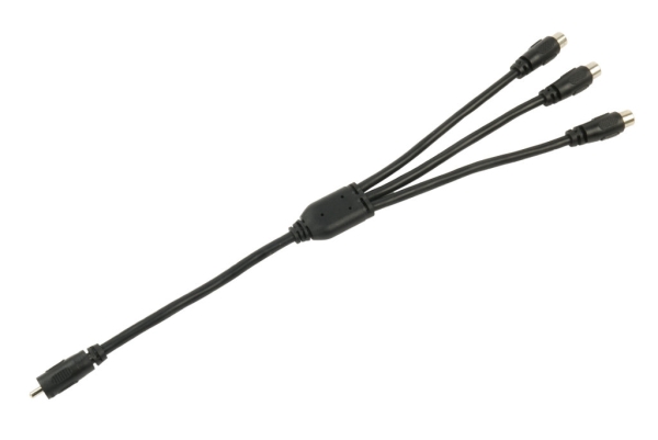 Y-Cinch-Adapterkabel (Silikon) für 3 Heizprodukte an einem Akku oder Netzteil, 3 Ausgänge, max. 12A