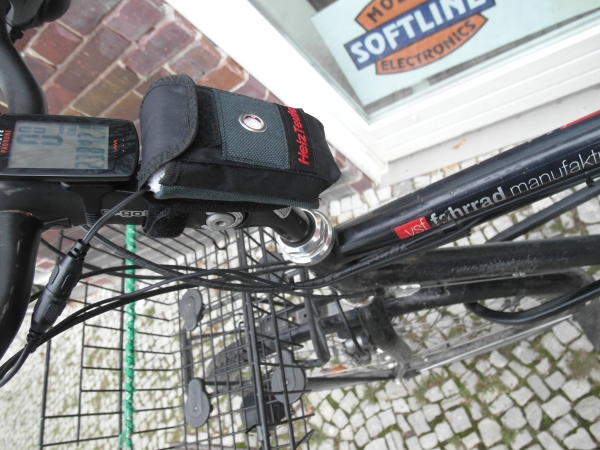 Akkutasche am Fahrrad