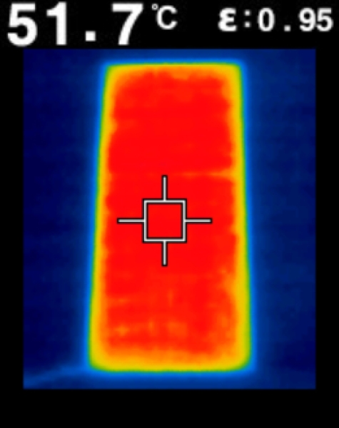 Thermal image heatable rubber mat