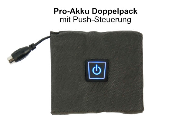 Pro battery double pack with push control from Heizteufel